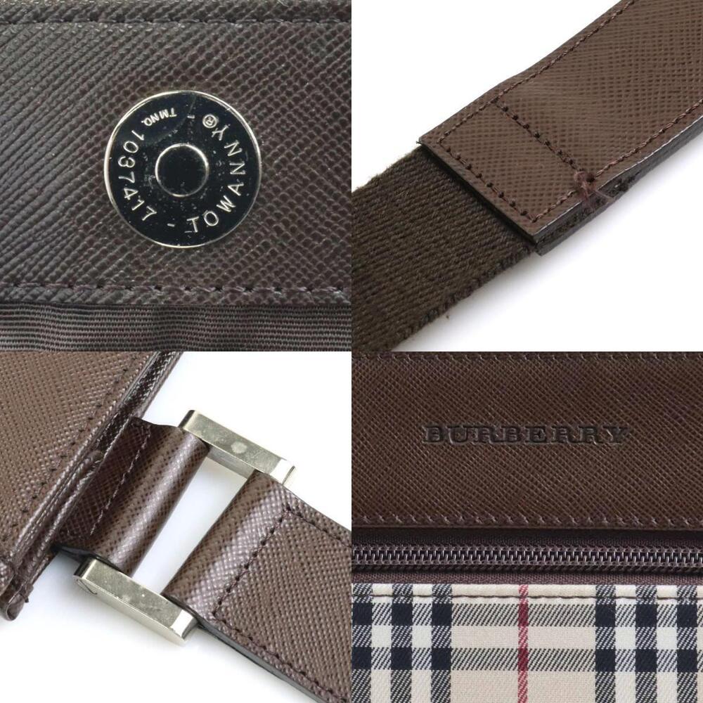Burberry crossbody shoulder bag brown canvas leather Nova check pattern - Picture 4 of 4